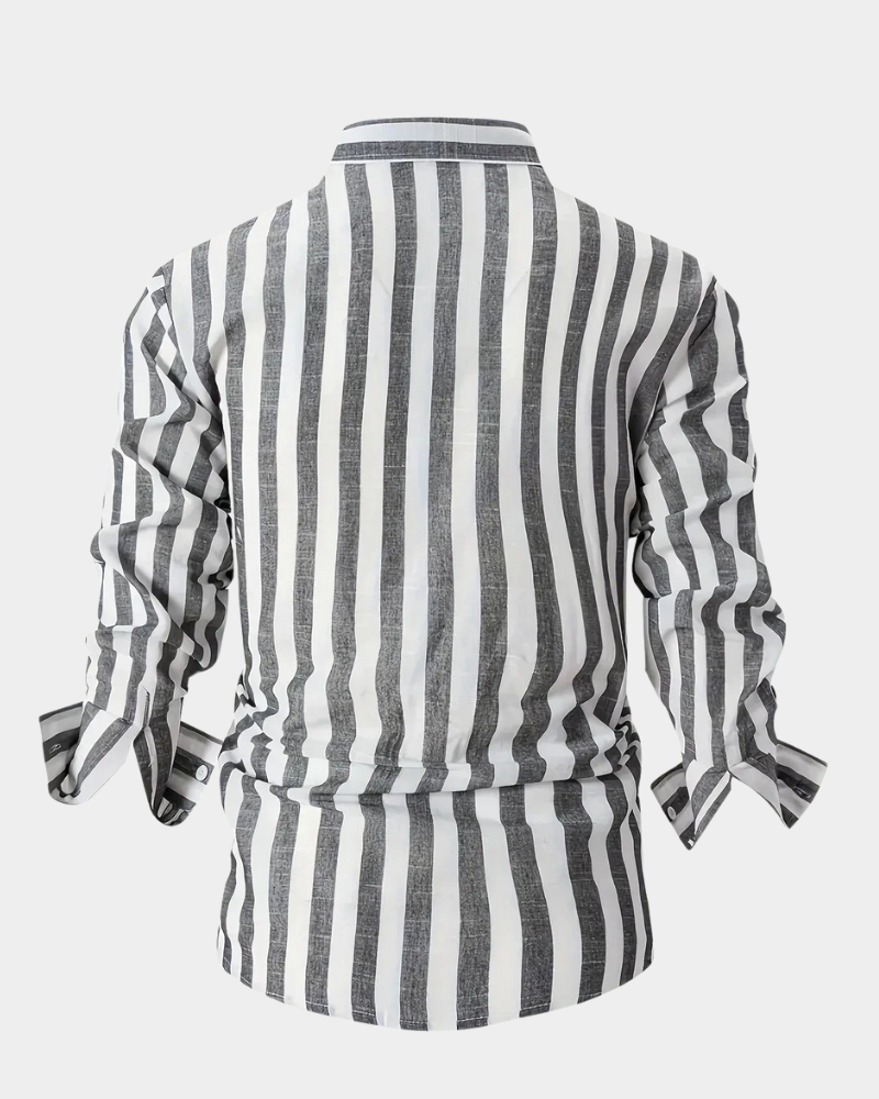 Martin | Striped long sleeve shirt for men