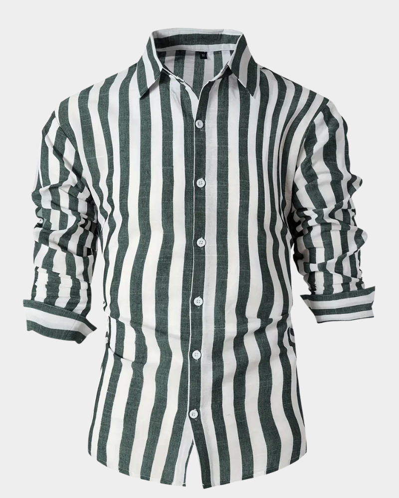 Martin | Striped long sleeve shirt for men
