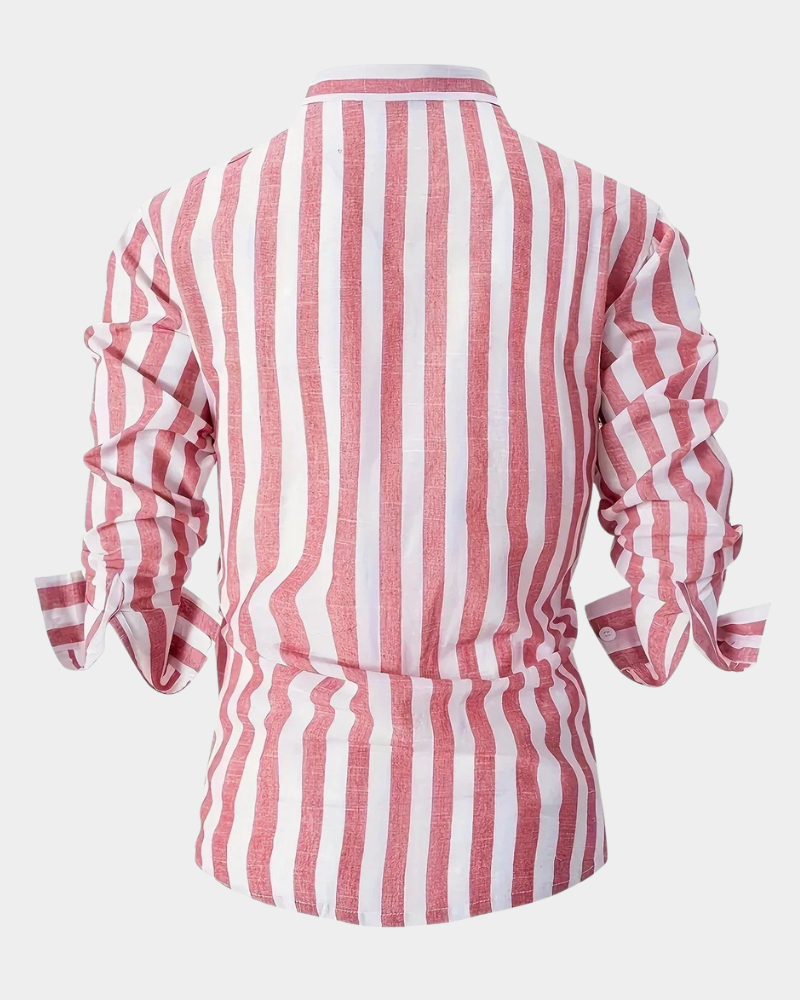 Martin | Striped long sleeve shirt for men