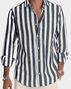 Martin | Striped long sleeve shirt for men