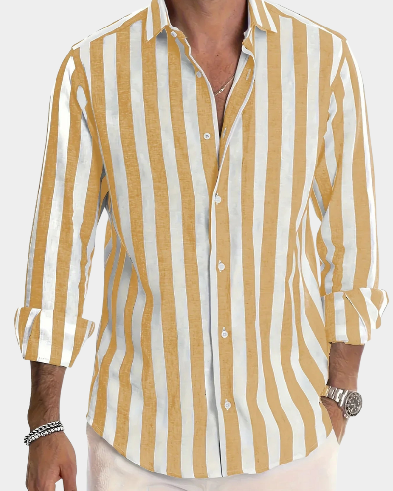 Martin | Striped long sleeve shirt for men