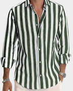Martin | Striped long sleeve shirt for men