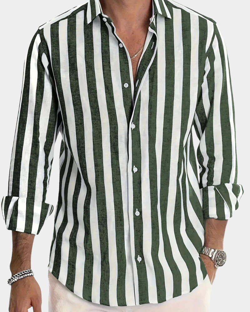 Martin | Striped long sleeve shirt for men