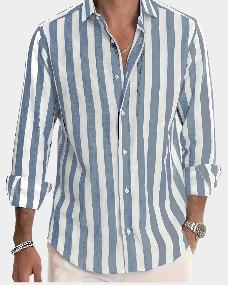 Martin | Striped long sleeve shirt for men