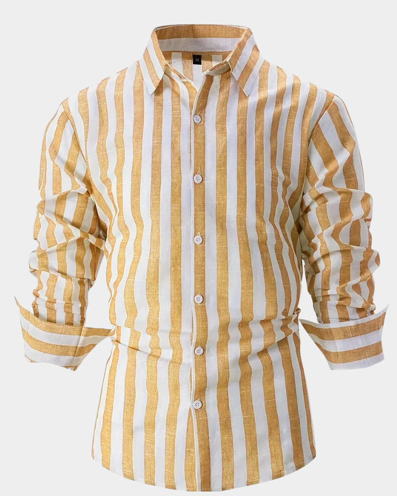 Martin | Striped long sleeve shirt for men