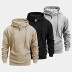 Steven | Textured zip hoodie