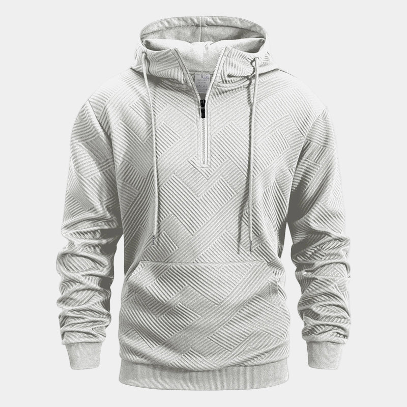 Steven | Textured zip hoodie