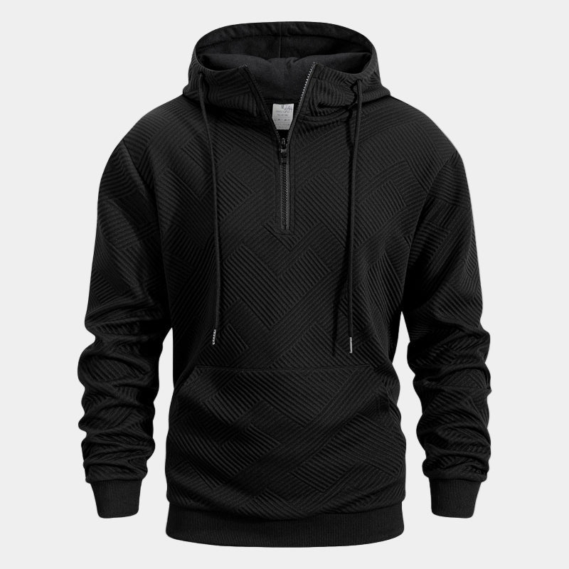 Steven | Textured zip hoodie