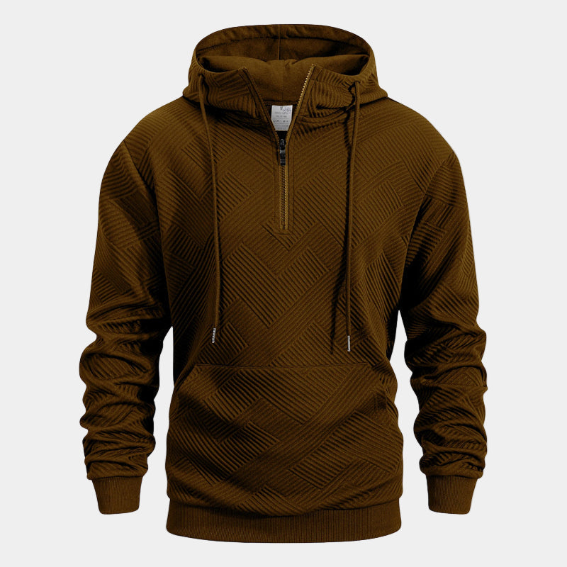 Steven | Textured zip hoodie