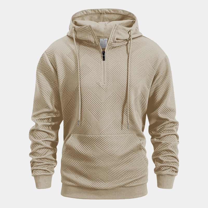 Steven | Textured zip hoodie