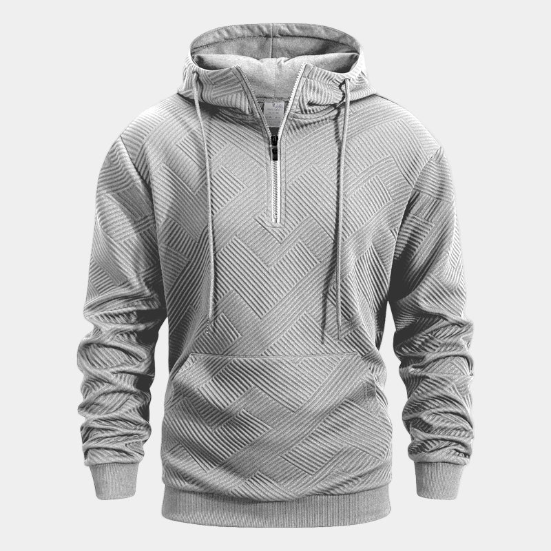 Steven | Textured zip hoodie