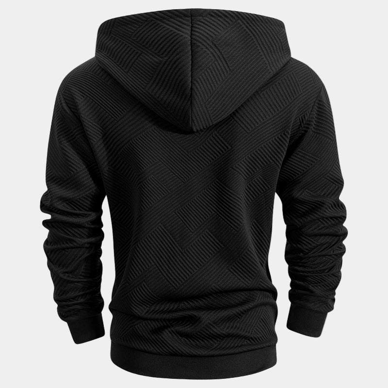 Steven | Textured zip hoodie